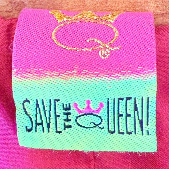 Save The Queen Suede Leather Italian Made‎ Jacket Women's Size Extra Large - Picture 6 of 9